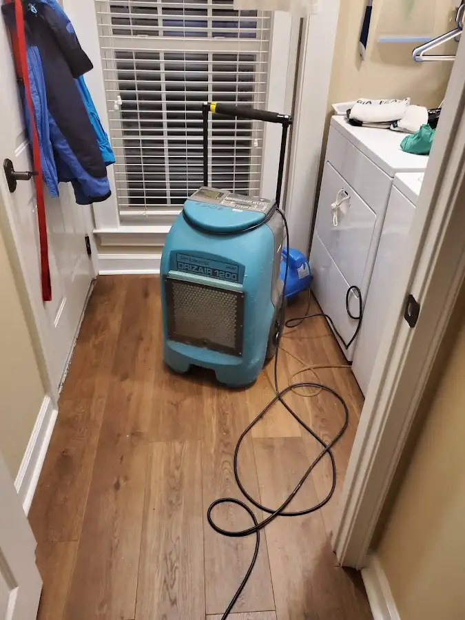 Commercial dehumidifier deployed for Flood Damage Cleanup in Denison