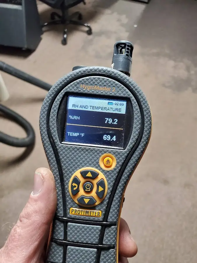 Moisture meter humidity assessment for Fire & Smoke Damage Restoration in Denison